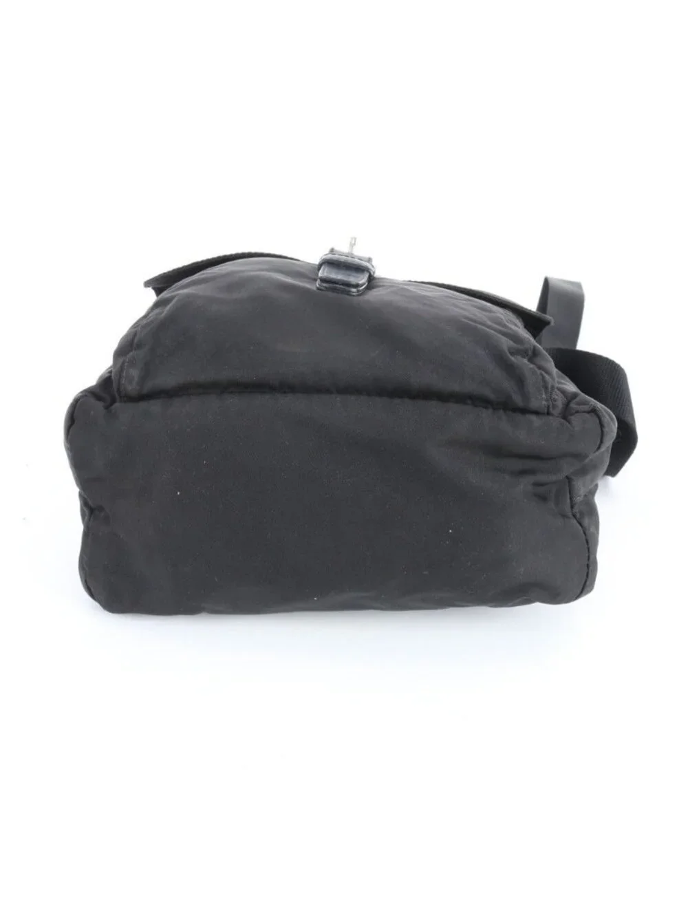 Prada Tessuto Nylon Triangle Logo Leather Shoulder Bag Crossbody Messenger